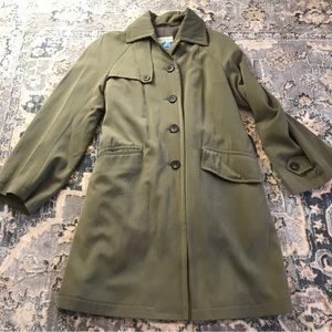 Dries Van Noten Olive Green Trench Coat